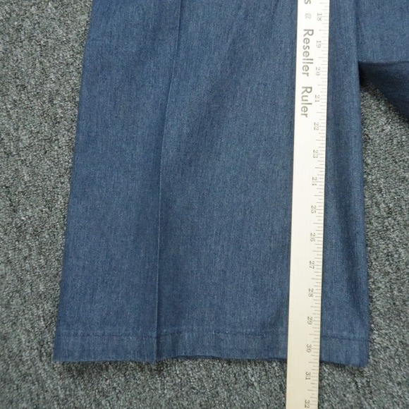 VINTAGE Seafarer Jeans Men 34x31 Blue Bell Bottom Wide Leg Navy Denim - Picture 9 of 12